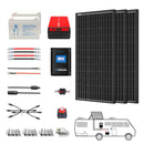 ACOPOWER Deep Cycle GEL Battery Mono Solar Power Complete System with Battery and Inverter for RV Boat 12V Off Grid Kit