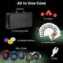 14 Gram Texas Holdem Poker Chip Set 300 Pieces Claytec Chips by LJGDeals
