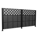 W48'' x H47.3'' x 2 Panels Metal Privacy Screen by HouseOfZazla