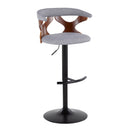 Gardenia - Contemporary Adjustable Barstool, Swivel With Rounded T Footrest (Set of 2) by HouseOfZazla