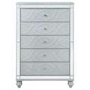 Arabesque - 5 Drawer Bedroom Chest - Silver