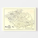 Vintage Map of Burleson County, Texas 1879