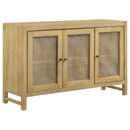 Ashton - 3 Door Accent Cabinet - Natural by HouseOfZazla