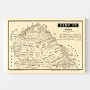 Vintage Map of Camp County, Texas 1879
