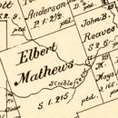 Vintage Map of Camp County, Texas 1879