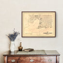 Vintage Map of Chambers County, Texas 1879