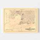 Vintage Map of Chambers County, Texas 1879