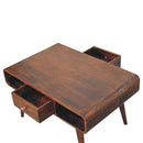 Solid Wood Curved Coffee Table by Unique Piece Furniture