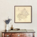 Vintage Map of De Witt County, Texas 1881