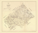 Vintage Map of De Witt County, Texas 1881