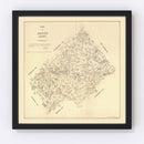 Vintage Map of De Witt County, Texas 1881