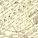 Vintage Map of Dimmit County, Texas 1879