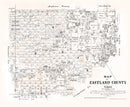 Vintage Map of Eastland County, Texas 1879