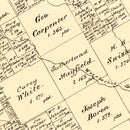 Vintage Map of Ellis County, Texas 1879