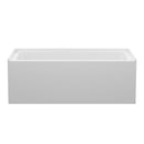 Alcove Soaking Bathtub With Skirt - Back - To - Wall Design - Glossy White by HouseOfZazla