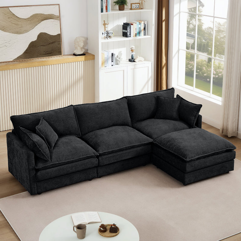 Modular Sectional Sofa - 102 Inch L Shaped Couch Set for Living Room