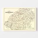 Vintage Map of Fayette County, Texas 1879