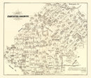 Vintage Map of Fayette County, Texas 1879