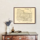 Vintage Map of Foard County, Texas 1891