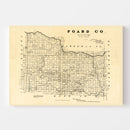 Vintage Map of Foard County, Texas 1891