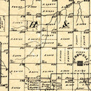 Vintage Map of Foard County, Texas 1891