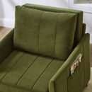 Upholstered Convertible Sleeper Sofa With 5 Position Backrest, Side Pockets, Storage by HouseOfZazla