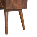 Inlay Geo Brass Bedside Table - Chestnut by Unique Piece Furniture