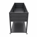 Dual Tier Elevated Metal Raised Garden Bed with Lockable Wheels & Lower Storage Shelf by HouseOfZazla