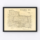 Vintage Map of Foard County, Texas 1891