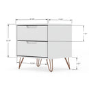 Rockefeller - Nightstand With 2 Drawers - White by HouseOfZazla
