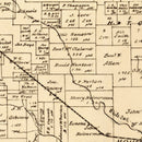 Vintage Map of Harris County, Texas 1879