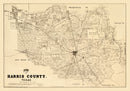 Vintage Map of Harris County, Texas 1879