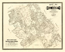 Vintage Map of Hill County, Texas 1886
