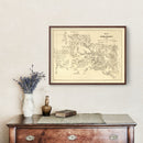 Vintage Map of Kerr County, Texas 1879