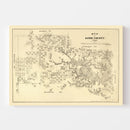 Vintage Map of Kerr County, Texas 1879