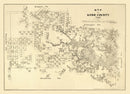 Vintage Map of Kerr County, Texas 1879