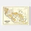 Vintage Map of Kinney County, Texas 1884