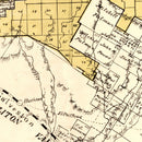 Vintage Map of Kinney County, Texas 1884