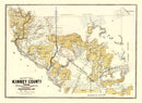 Vintage Map of Kinney County, Texas 1884