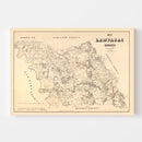 Vintage Map of Lampasas County, Texas 1879