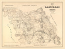Vintage Map of Lampasas County, Texas 1879