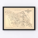 Vintage Map of Lampasas County, Texas 1879