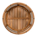 27.95" Acacia Wood Outdoor Coffee Table with Handwoven Rope Accent by HouseOfZazla