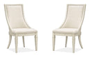 Newport - Dining Arm Chair With Upholstered Seat & Back (Set of 2) - Alabaster