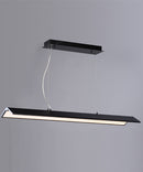 Glider 46"L 1-Light LED Island Light Light Fixture Black and Polished Chrome Finish by ET2