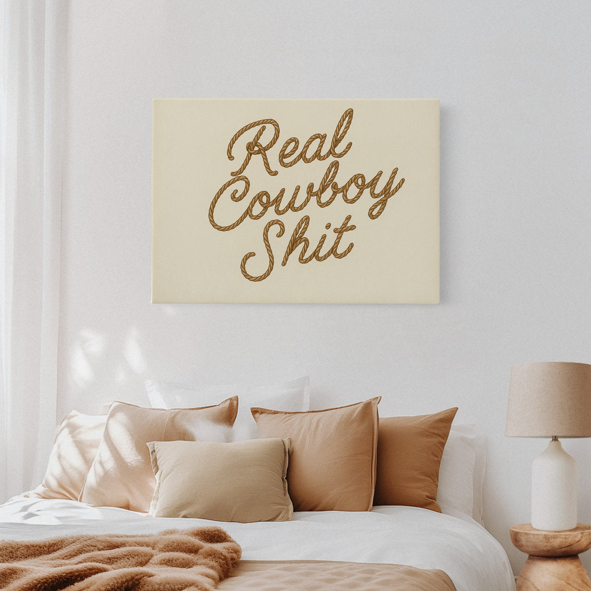 Poster Real Cowboy Sh*t Western Typography Wall Art Rope Script Rustic Ranch Home Decor, photo 10 of 16