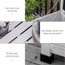 Outsunny - 75 Gallon Wooden Deck Box, Outdoor Storage Container With Aerating Gap & Weather-Fighting Finish - Gray