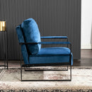 Classic Mid Century Modern Accent Chair With Durable Square Metal Frame, Armchair by HouseOfZazla