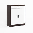 Freestanding Wooden Shoe Cabinet, 4 Tier Organizer With Drawer by HouseOfZazla