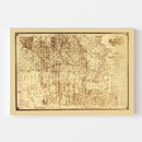 Vintage Map of Llano County, Texas 1875